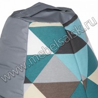 КРЕСЛО МЕШОК РОМБЫ СЕРЫЙ  размеры L-XL 